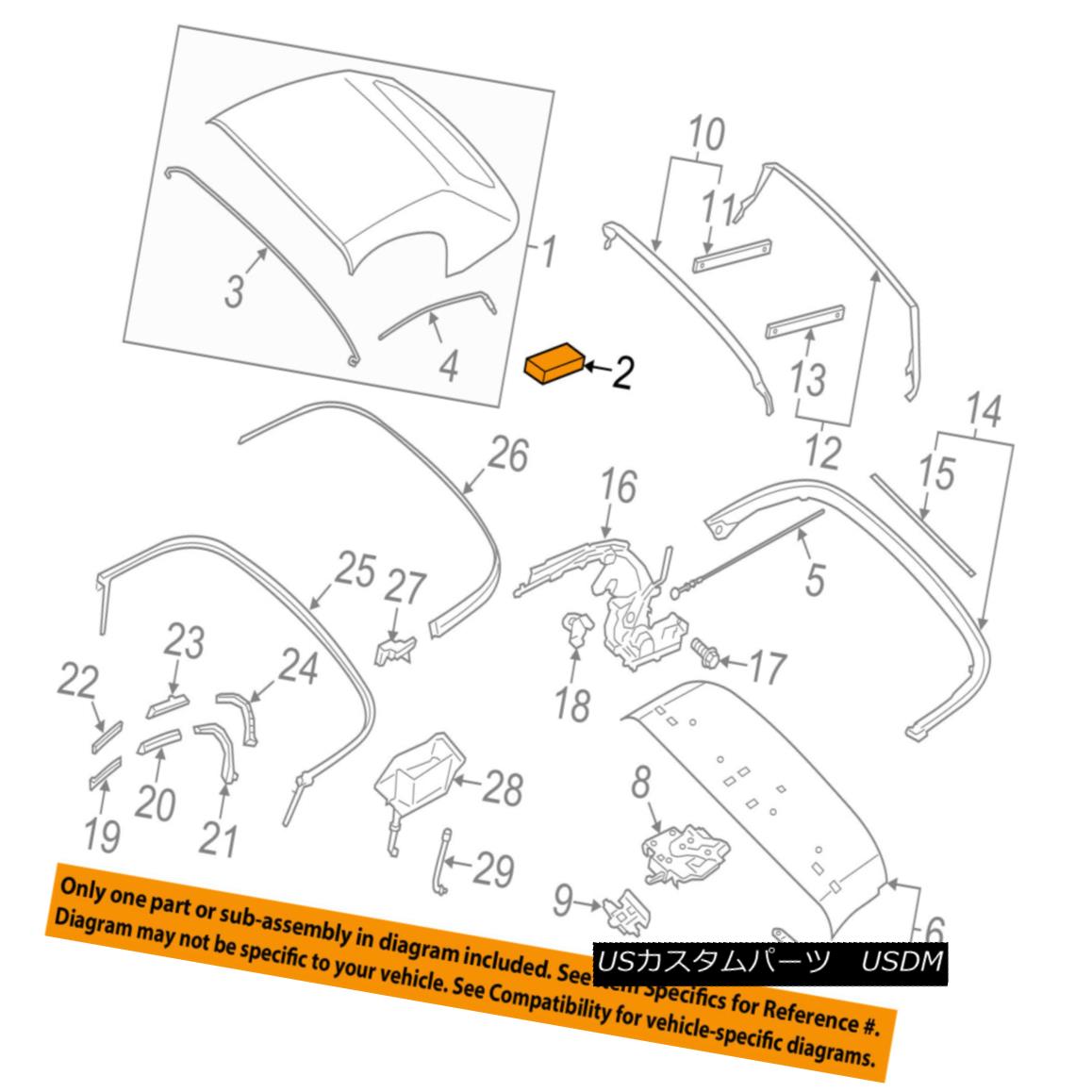 幌・ソフトトップ PORSCHE OEM 2016 Boxster Soft Top-Top Cover Hardware Kit 98156195502 ポルシェOEM 2016ボックススターソフトトップトップカバーハードウェアキット98156195502 【並行輸入品】｜カスタムパーツ WORLD倉庫