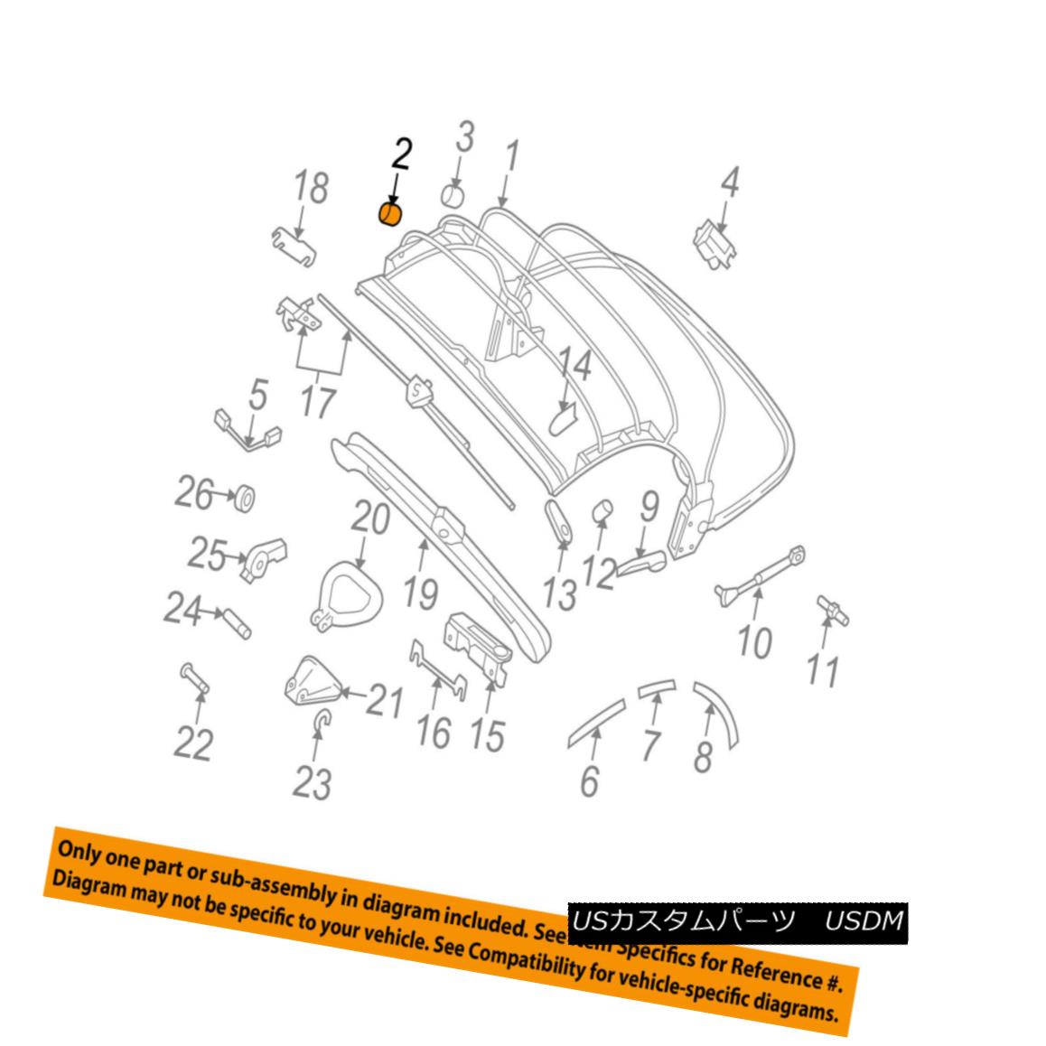 幌・ソフトトップ VW VOLKSWAGEN OEM 03-10 Beetle Convertible/soft Top-Stop Left 1Y0871135 VWフォルクスワーゲンOEM 03-10ビートルカブリオレ/ so ftトップストップ左1Y0871135 【並行輸入品】