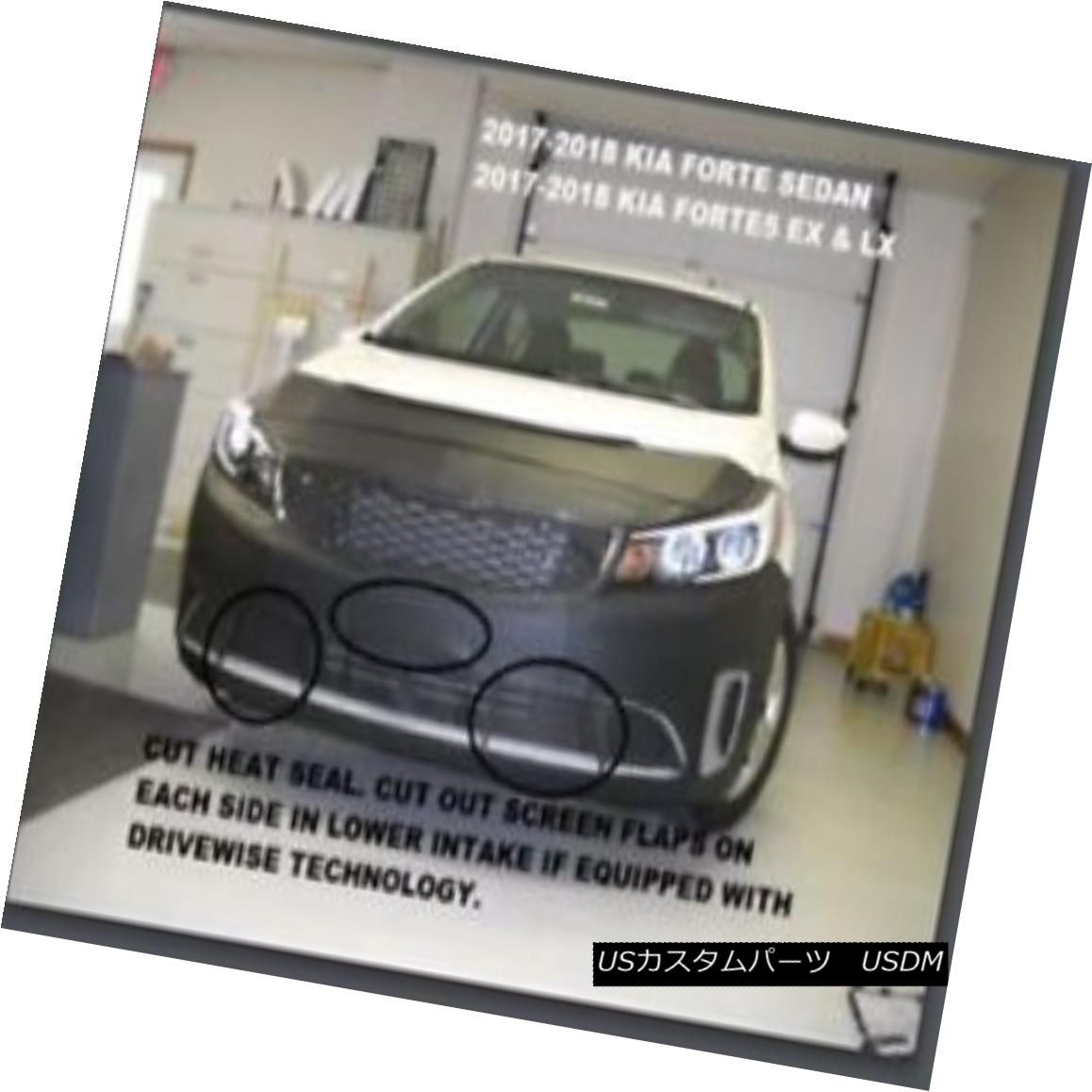 フルブラ ノーズブラ Lebra Front End Mask Bra Cover Fits Kia Forte Sedan 2017-2018 & Forte5 EX & LX LebraフロントエンドマスクブラジャーフィットKia Forte Sedan 2017-2018＆amp; Forte5 EX＆amp; amp; LX 【並行輸入品】