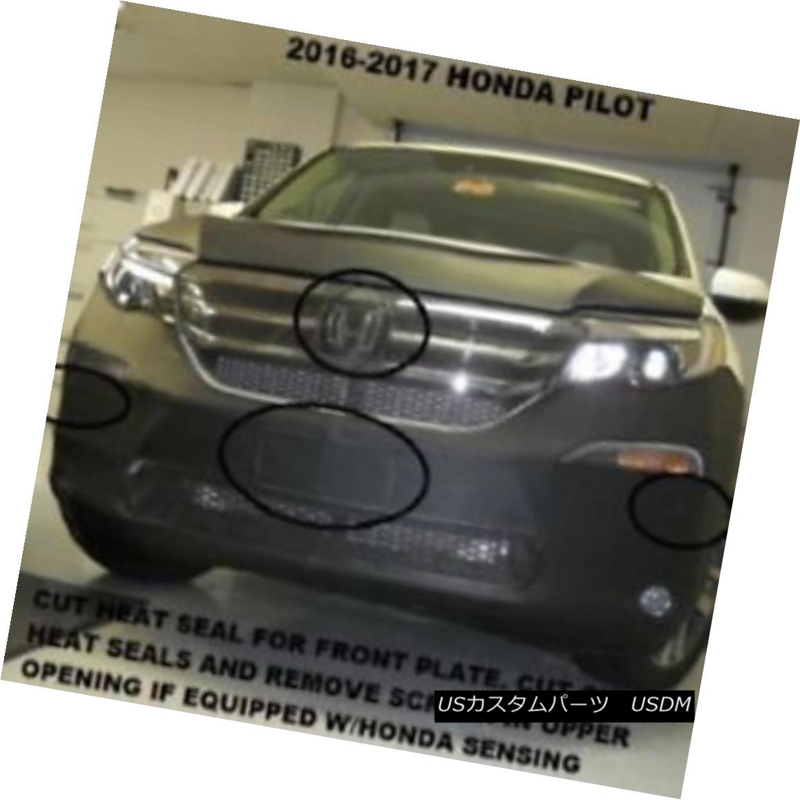 フルブラ ノーズブラ Lebra Front End Mask Cover Bra Fits HONDA Pilot 2016-2018 16 17 18 LebraフロントエンドマスクカバーブラはHONDAパイロットに適合2016-2018 16 17 18 【並行輸入品】|カスタムパーツ WORLD倉庫