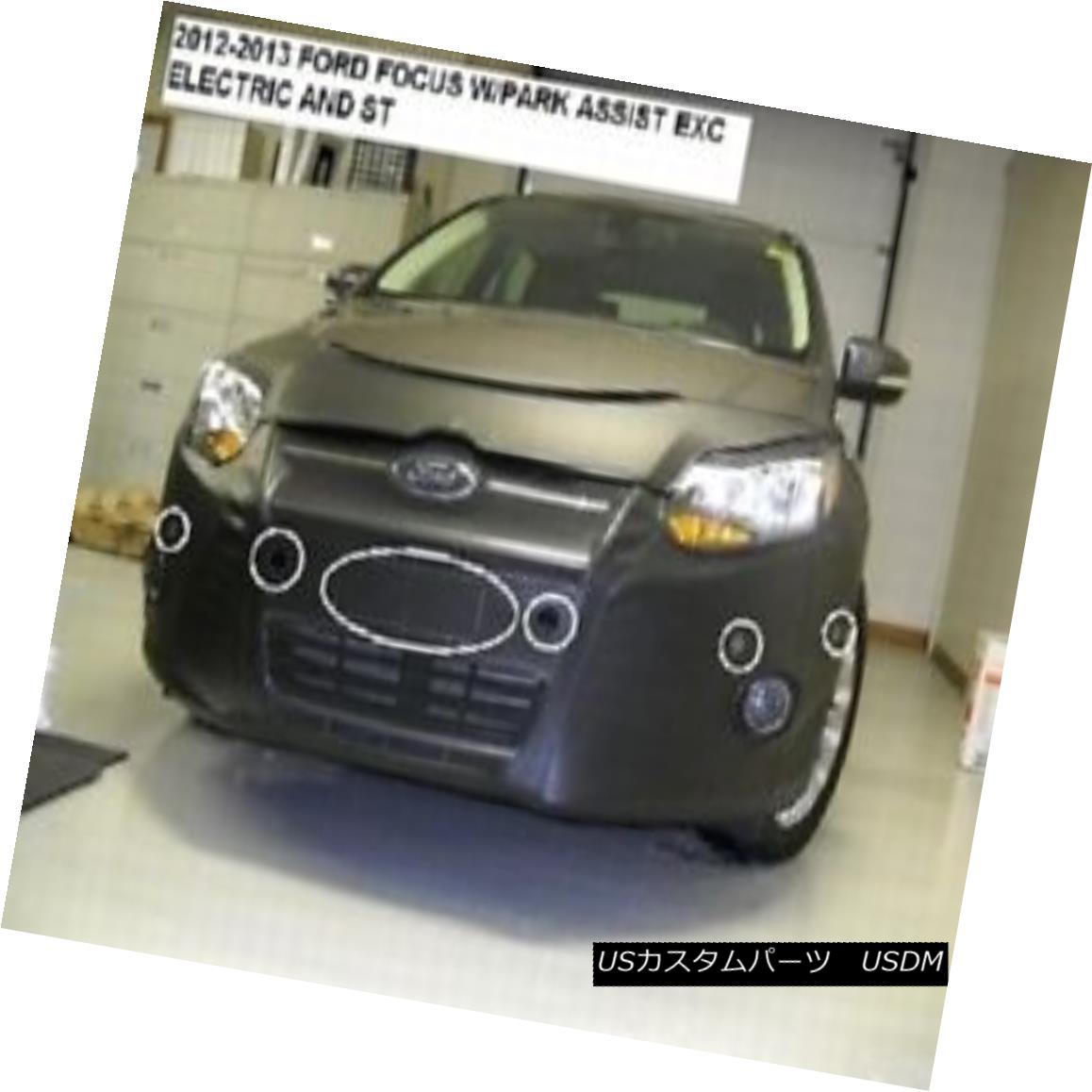 フルブラ ノーズブラ Lebra Front End Mask Cover Bra Fits FORD FOCUS 2012-2014 12 13 14 w/ part assist Lebraフロントエンドマスクカバーブラフォードフォーカス2012-2014 12 13 14パートアシスト付 【並行輸入品】