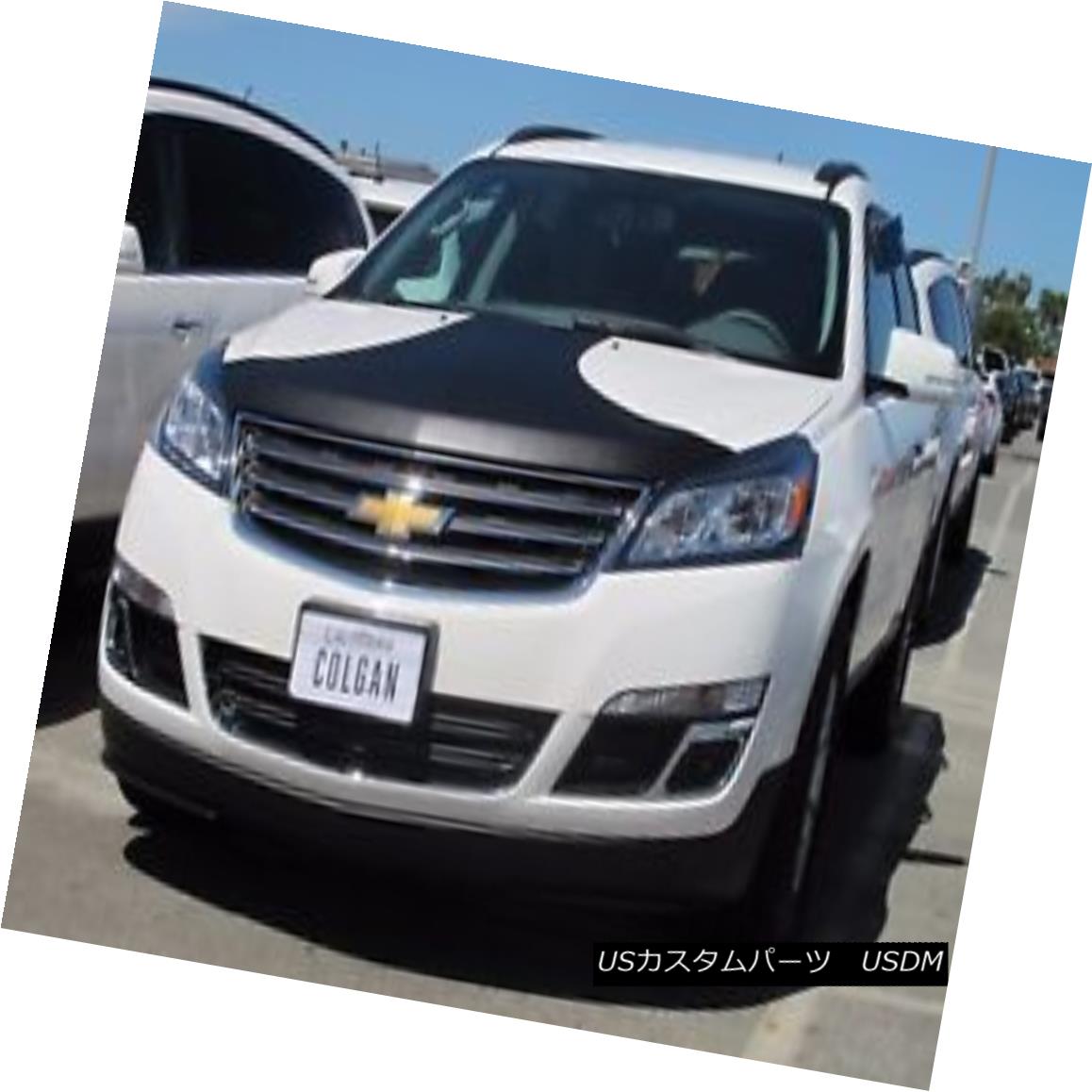 フルブラ ノーズブラ Colgan T-Style Hood Bra Mask Fits 2013-2016 Chevy Traverse LT LTZ & LS コルガンT-スタイルのフードブラのマスクは2013-2016年に合っていますChevy Traverse LT LTZ＆amp; LS 【並行輸入品】