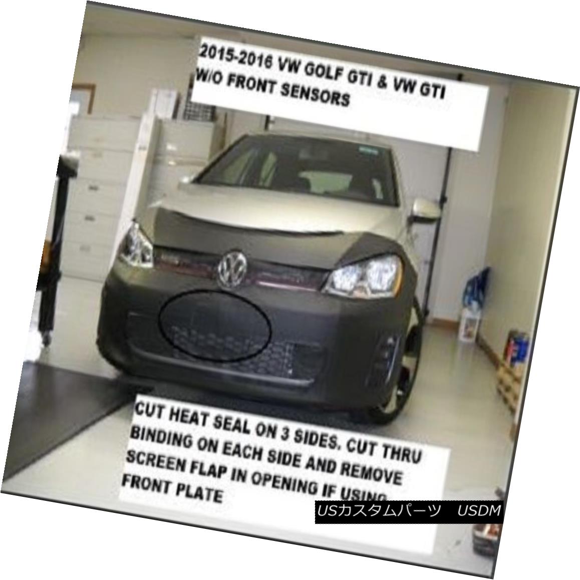 フルブラ ノーズブラ Lebra Front End Mask Cover Bra Fits VW Gti 2015-2017 Without Sensors 15 16 17 LebraフロントエンドマスクカバーブラはVW Gtiに適合2015-2017センサーなし15 16 17 【並行輸入品】