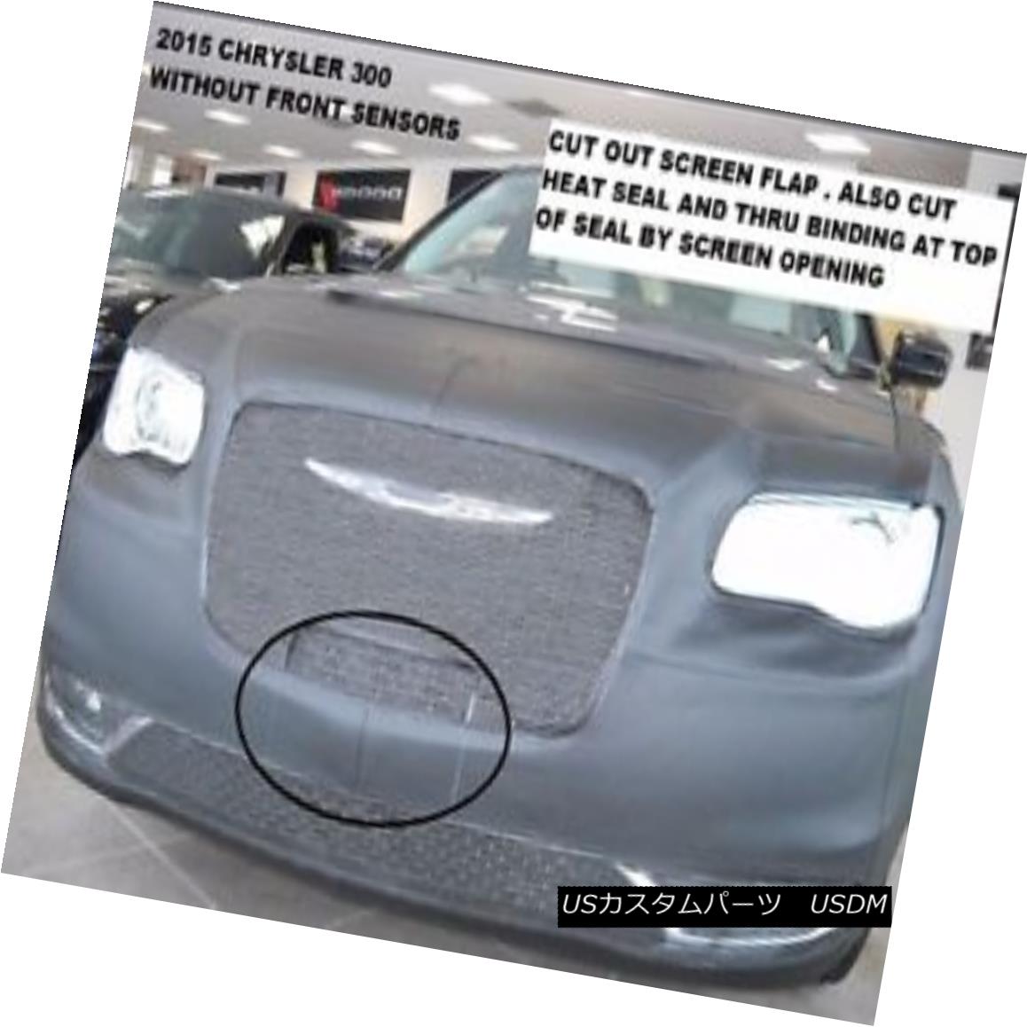 フルブラ ノーズブラ Lebra Front End Mask Cover Bra Fits 2015-2018 Chrysler 300 W/O Front Sensors Lebraフロントエンドマスクカバーブラは2015-2018 Chrysler 300 W / Oフロントセンサーに適合 【並行輸入品】｜カスタムパーツ WORLD倉庫