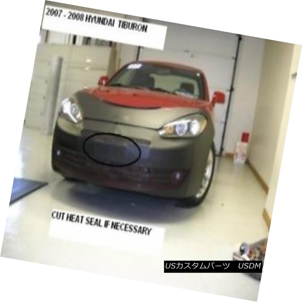 フルブラ ノーズブラ Lebra Front End Mask Cover Bra Fits 2007-2008 Hyundai Tiburon Lebraフロントエンドマスクカバーブラは2007-2008現代ティブロンに適合 【並行輸入品】