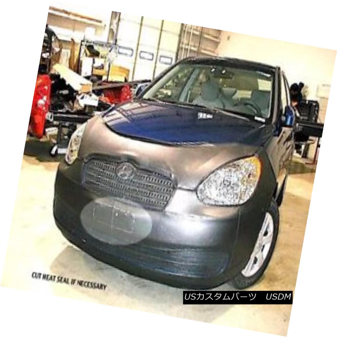 フルブラ ノーズブラ Lebra Front End Mask Cover Bra Fits 06-11 Hyundai Accent W/O bottom black spoilr Lebraフロントエンドマスクカバーブラは06-11 Hyundai Accent W / O bottom black spoilr 【並行輸入品】