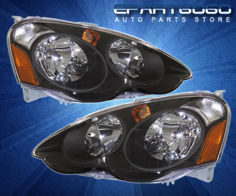 コーナーライト 02 03 04 Acura Rsx Dc5 Black Amber Headlights With 6000K 8 Led Drl Fog Lamps 02 03 04アキュラRsx Dc5ブラック6000K 8ヘッドランプ 【並行輸入品】