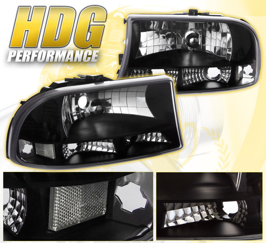 コーナーライト Dodge Dakota Durango Direct Replacement Headlights Park Clear Lens Lh Rh Black ダッジダコタデュランゴダイレクト交換ヘッドライトパーククリアレンズLh Rhブラック 【並行輸入品】