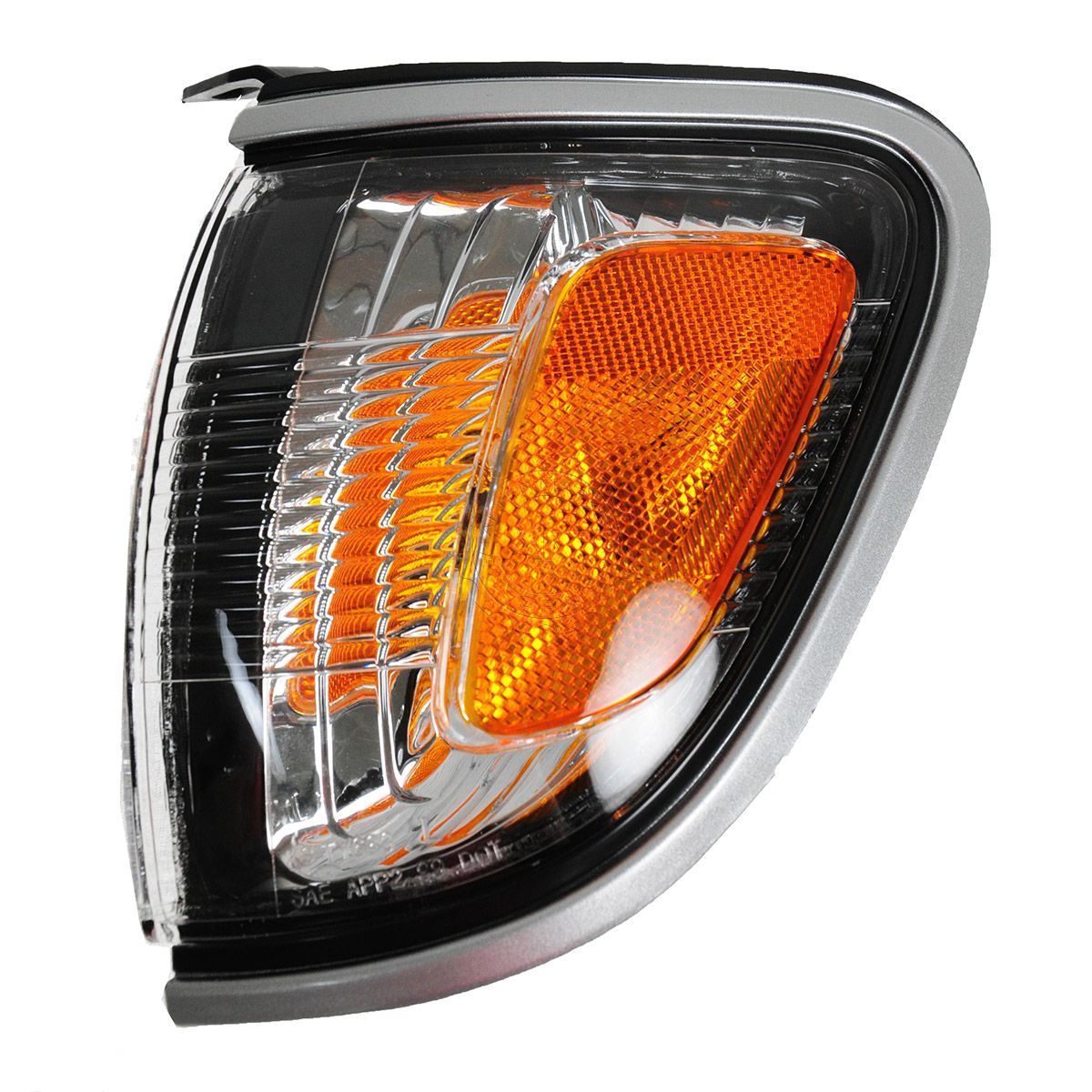 コーナーライト Turn Signal Light w/ Silver Painted Trim L Left for 01-04 Tacoma Pickup Truck ターンシグナルライト/シルバーペイントトリムL 01-04タコマピックアップトラック用 【並行輸入品】