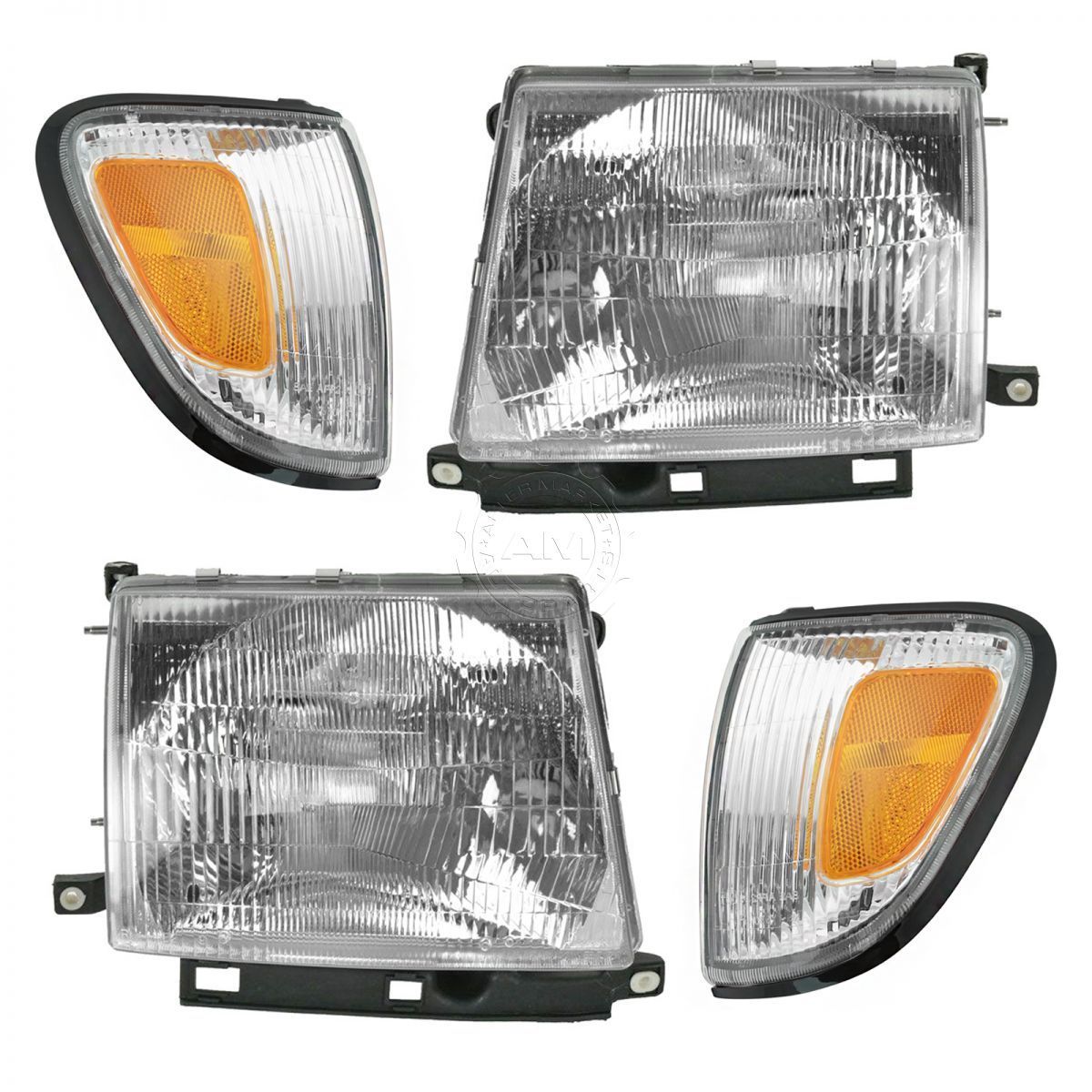コーナーライト Headlight Corner Light Lamp LH RH Left Right Kit Set of 4 for 98-00 Tacoma 4x4 ヘッドライトコーナーライトランプLH RH左右キット4個セット（98-00タコマ4x4用） 【並行輸入品】