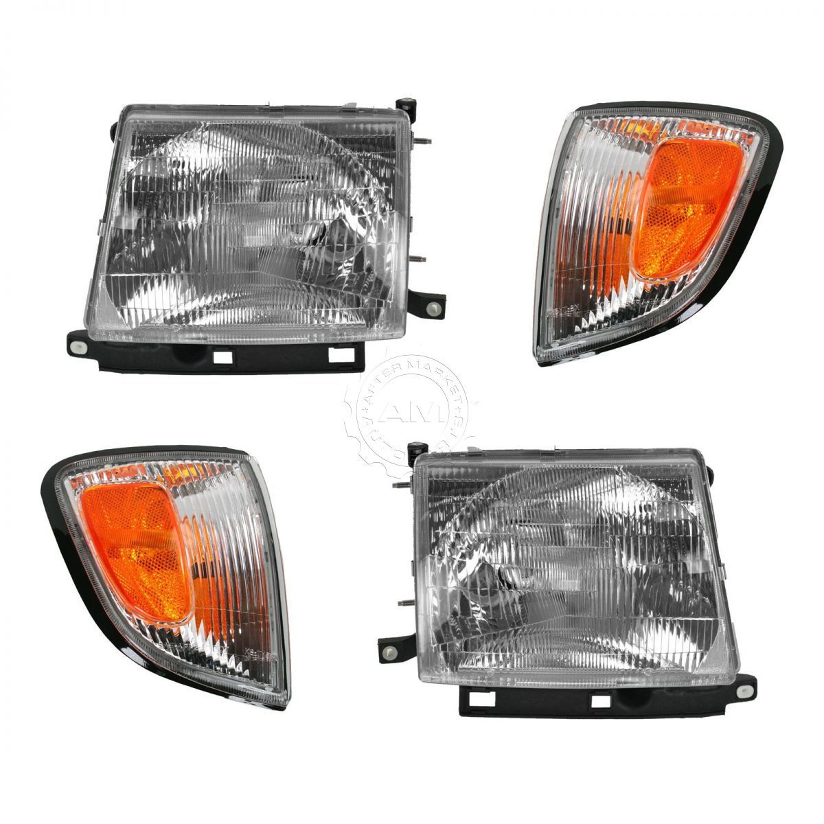 コーナーライト Headlights & Parking Corner Lights Left & Right Kit Set for 97-00 Tacoma 2WD 2x4 ヘッドライト＆amp; 駐車コーナーライト左＆amp; 97-00タコマ2WD 2x4用の右キットセット 【並行輸入品】