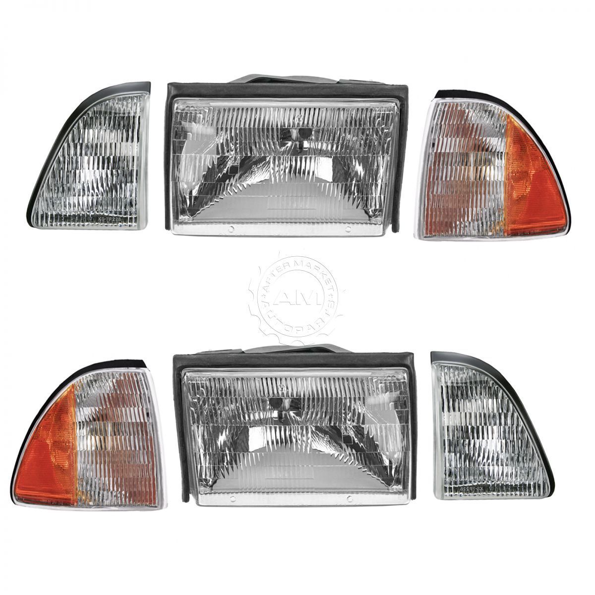 コーナーライト Headlights Headlamps Front Parking Corner Lights 6 Pc Set Kit for 87-93 Mustang ヘッドライトヘッドランプフロントパーキングコーナーライト87-93マスタング用6 Pcセットキット 【並行輸入品】
