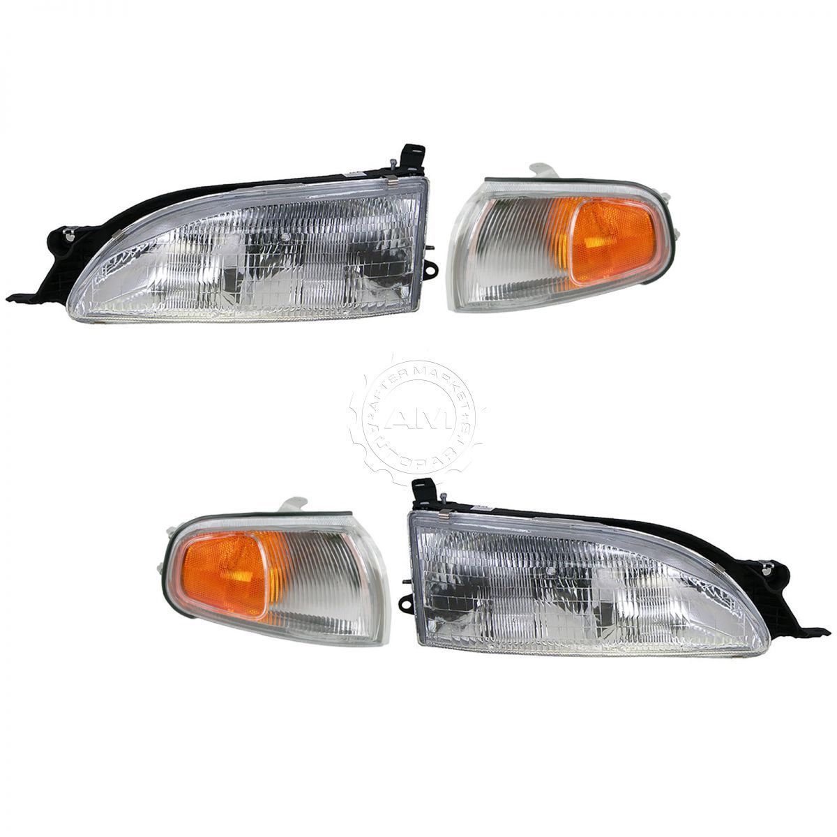 コーナーライト Headlights Headlamps & Corner Parking Side Marker Lights Set Kit for 95-96 Camry ヘッドライトヘッドランプ＆amp; コーナーパーキングサイドマーカーライト95-96カムリ用キットセット 【並行輸入品】
