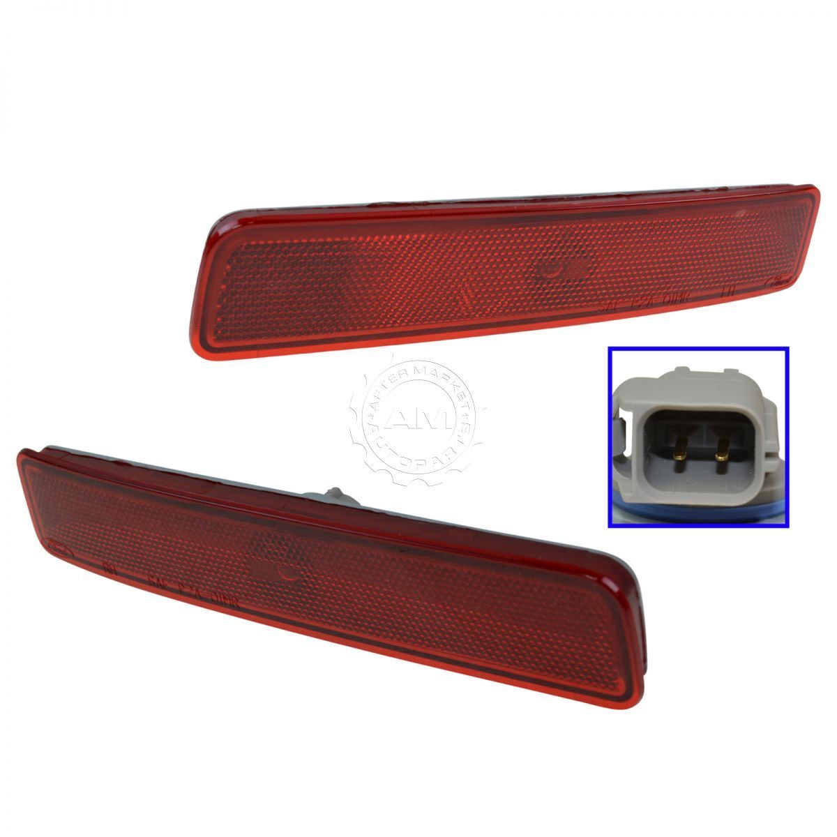 コーナーライト OEM Red Rear Bumper Mounted Side Marker Reflector Lamp Light LH RH Pair for SUV OEMレッドリアバンパーはサイドマーカー反射鏡ランプライトLH RH SUV用ペアマウント 【並行輸入品】