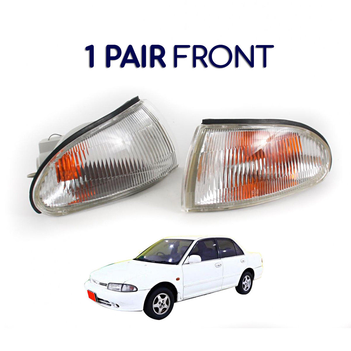 コーナーライト New Pair Of Corner Lamp Signal Lights Fits Mitsubishi Lancer Sedan 1992-1996 三菱ランサーセダン1992-1996に適合するコーナーランプ信号灯の新しいペア 【並行輸入品】 28,028円