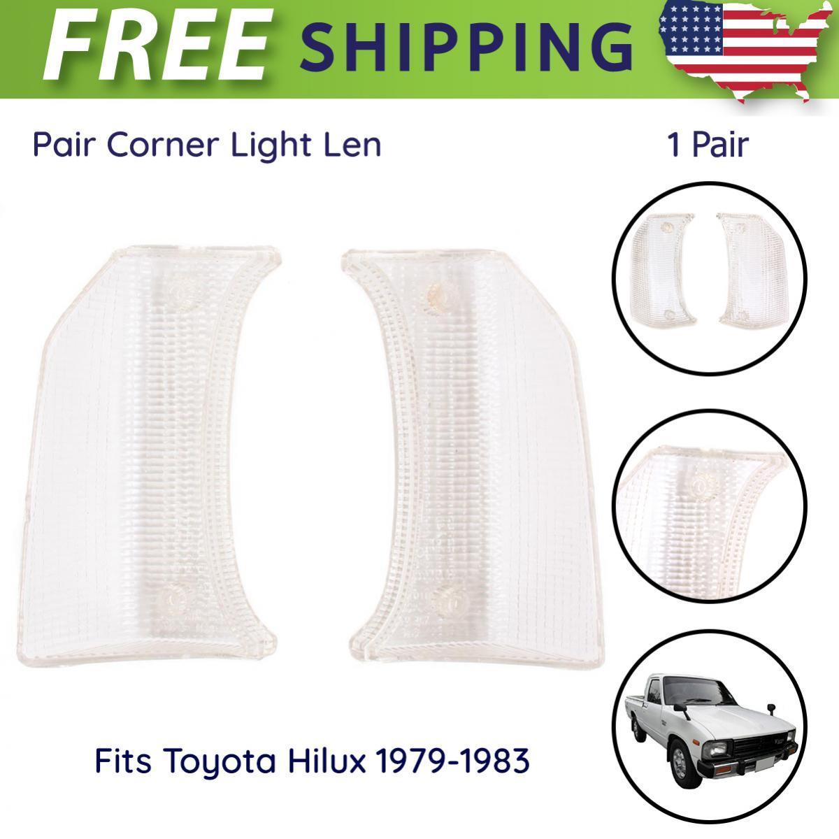 コーナーライト Pair of Corner Light Turn Lamp LENS Fits Toyota Hilux Pickup Truck 1979-1983 New 一対のコーナーライトターンランプLENSはトヨタHiluxピックアップトラックに適合1979-1983 New 【並行輸入品】