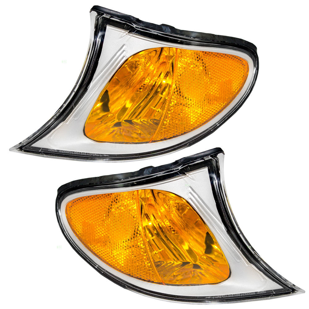 コーナーライト New Pair Set Signal Corner Marker Light Lens Chrome Trim DOT 02-05 BMW 3 Series 新しいペアセット信号コーナーマーカーライトレンズクロームトリムDOT 02-05 BMW 3シリーズ 【並行輸入品】