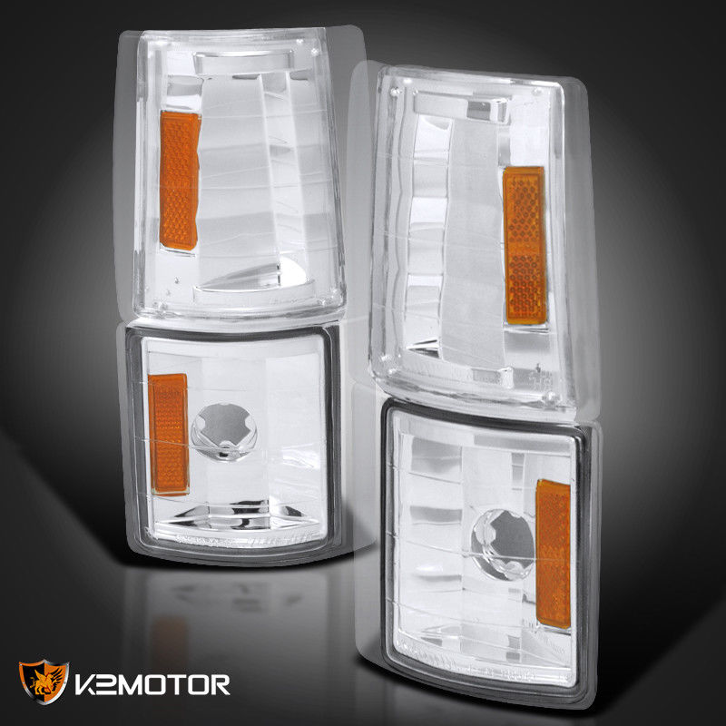コーナーライト 94-98 GMC Sierra Turn Signal Corner Lights Clear/Amber 94-98 GMC Sierraターンシグナルコーナーライトクリア/アンバー 【並行輸入品】