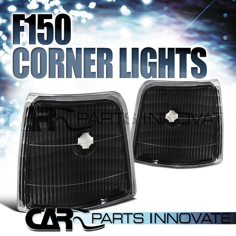 コーナーライト 1992-1996 97 Ford F150 F250 F350 Bronco Black Corner Turn Signal Lights Lamp 1992-1996 97 Ford F150 F250 F350ブロンコブラックコーナーターンシグナルライトランプ 【並行輸入品】