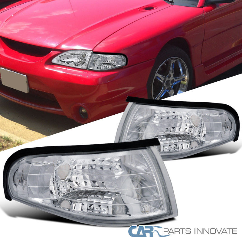 コーナーライト Ford 94-98 Mustang Replacement Clear Corner Parking Lights Turn Signal Lamps フォード94-98マスタング交換クリアコーナーパーキングライトターンシグナルランプ 【並行輸入品】｜カスタムパーツ WORLD倉庫