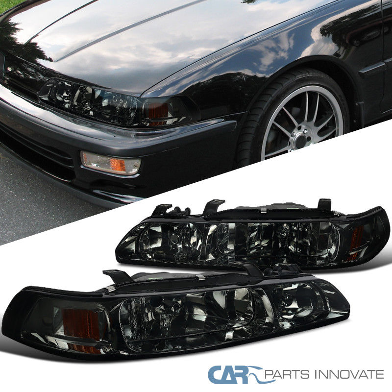 コーナーライト Acura 90-93 Integra 1PC Smoke Lens Headlights Head Lights+Corner Signal Lamps Acura 90-93 Integra 1PCスモークレンズヘッドライトヘッドライト+コーナー信号ランプ 【並行輸入品】