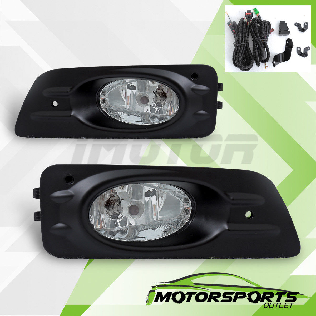 フォグライト For 2006 2007 Honda Accord 4Dr Sedan Fog Lights w/ Wiring Kit & Toggle Switch 2006年ホンダアコード4Drセダンフォグライト（Wiring Kit＆amp; トグルスイッチ 【並行輸入品】