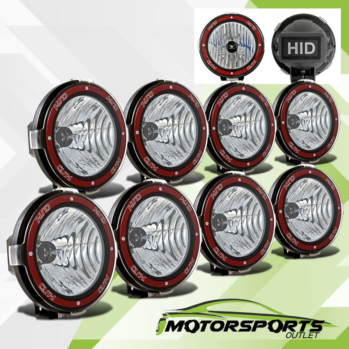フォグライト 8 PCS Universal 7 inches Built-in 6000K HID 4x4 OffRoad Fog Lights for SUV/Truck 8 PCSユニバーサル7インチSUV /トラック用6000K HID 4x4オフロードフォグライト内蔵 【並行輸入品】