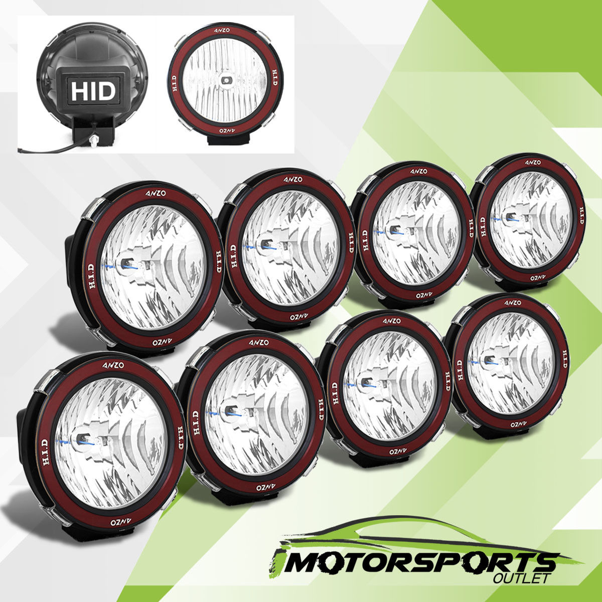 フォグライト 8 PCS Universal 7 inches Built-in 6000K HID 4x4 OffRoad Fog Lights for SUV/Truck 8 PCSユニバーサル7インチSUV /トラック用6000K HID 4x4オフロードフォグライト内蔵 【並行輸入品】