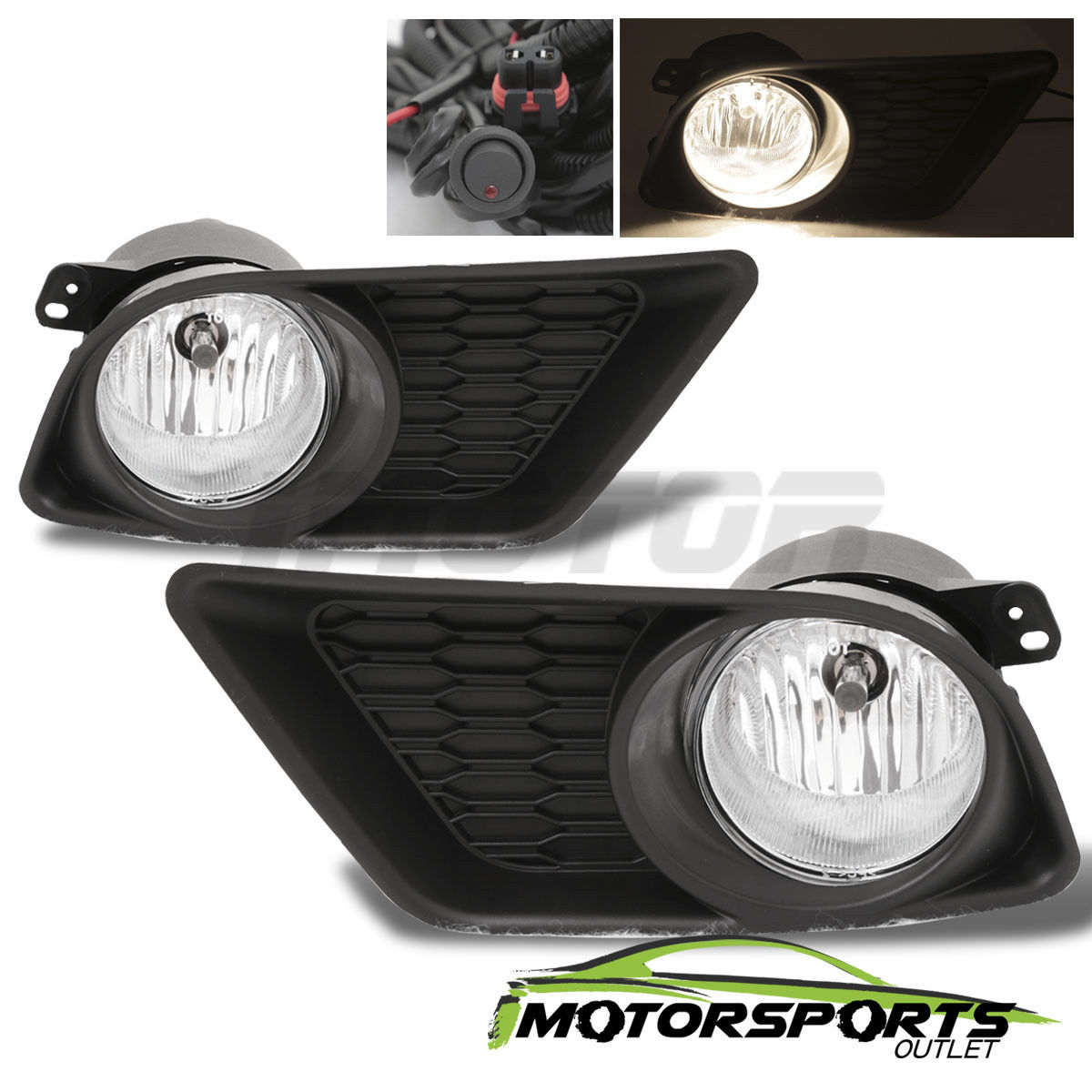 フォグライト 2011 2012 2013 2014 Dodge Charger Clear Bumper Fog Lights+Bulbs & Switch Kit 2012 2012 2013 2014ダッジチャージャークリアバンパーフォグライト+電球＆amp; スイッチキット 【並行輸入品】