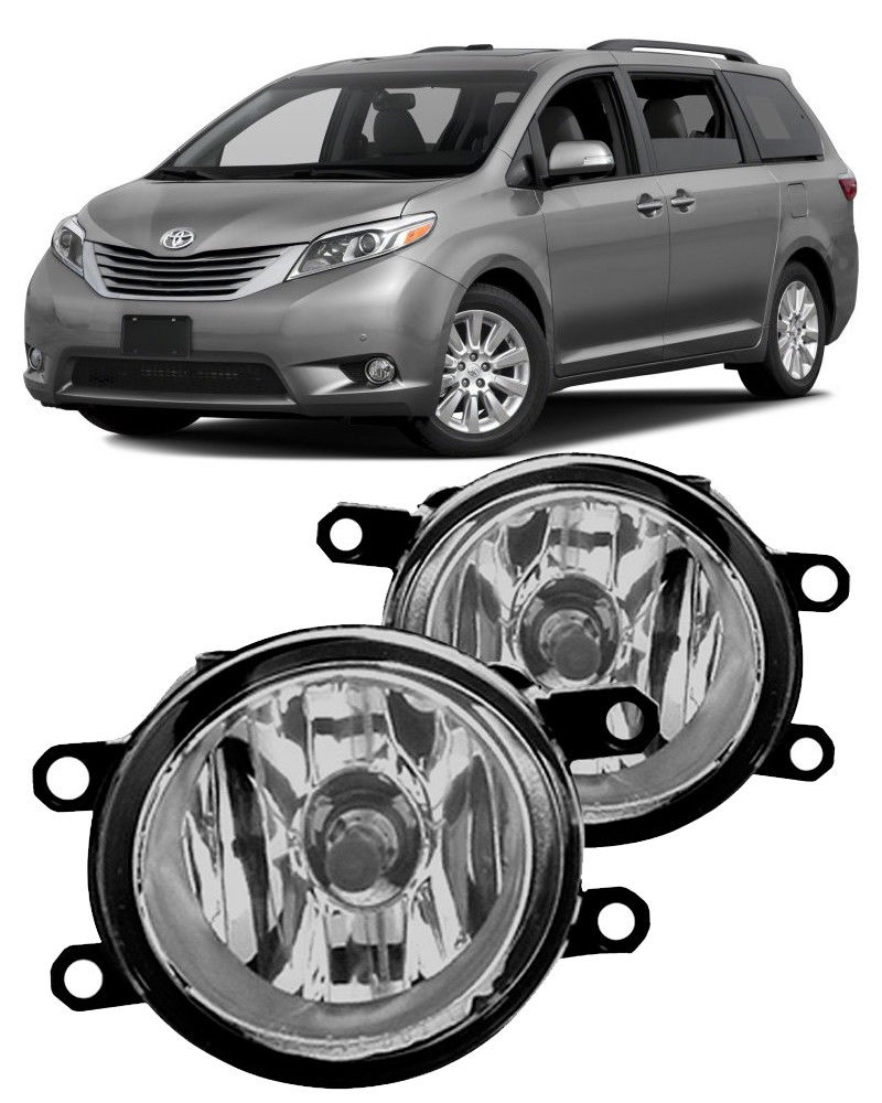 フォグライト For 2011-2017 Toyota Sienna Clear Replacement Fog Light Housing Assembly Pair 2011-2017トヨタシエナクリア置換フォグライトハウジングアセンブリペア 【並行輸入品】