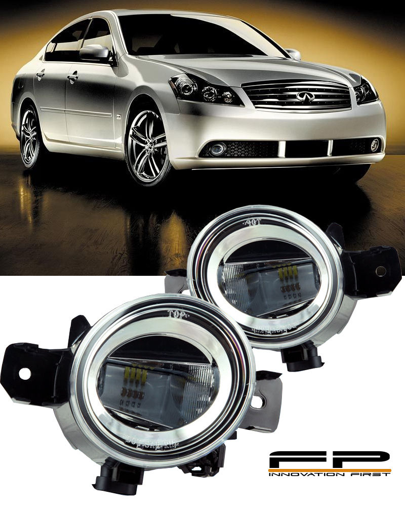 フォグライト For 2008-2010 Infiniti M35 M45 LED Replacement Fog Light Housing Clear Lens 2008年?2010年インフィニティM35 M45 LED交換用フォグライトハウジングクリアレンズ 【並行輸入品】