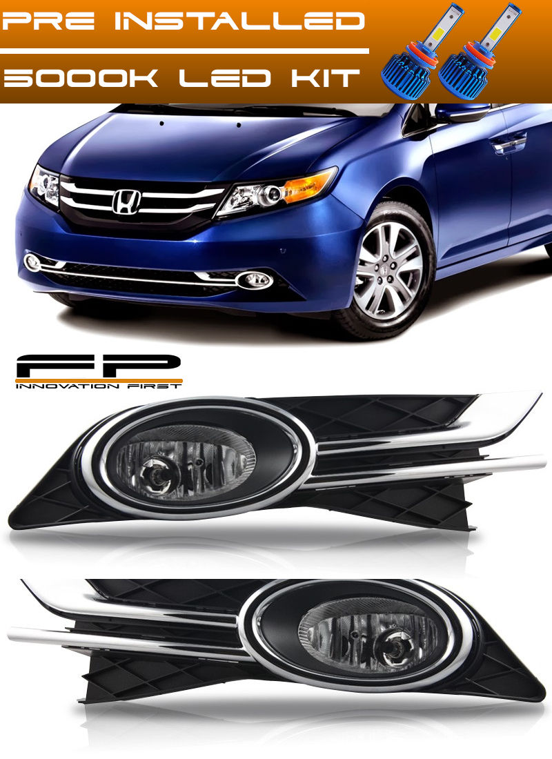 フォグライト LED KIT+ 2014 2015 2016 2017 Honda Odyssey Fog Lights Driving Lamps Complete Kit LED KIT + 2014 2015 2016 2017ホンダオデッセイフォグライティングランプ 【並行輸入品】