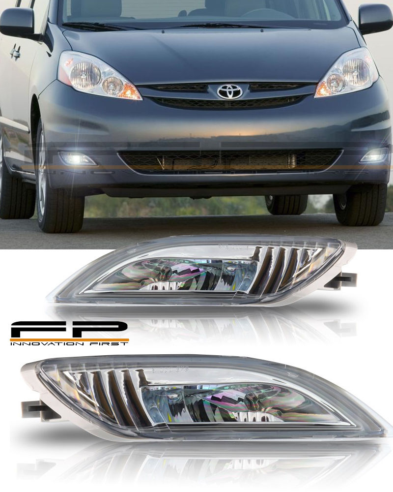 フォグライト 2006-2010 Toyota Sienna Clear VIP Cree SMD LED Bumper Driving Fog Light Full Kit 2006-2010トヨタシエナクリアVIP Cree SMD LEDバンパードライビングフォグライトフルキット 【並行輸入品】