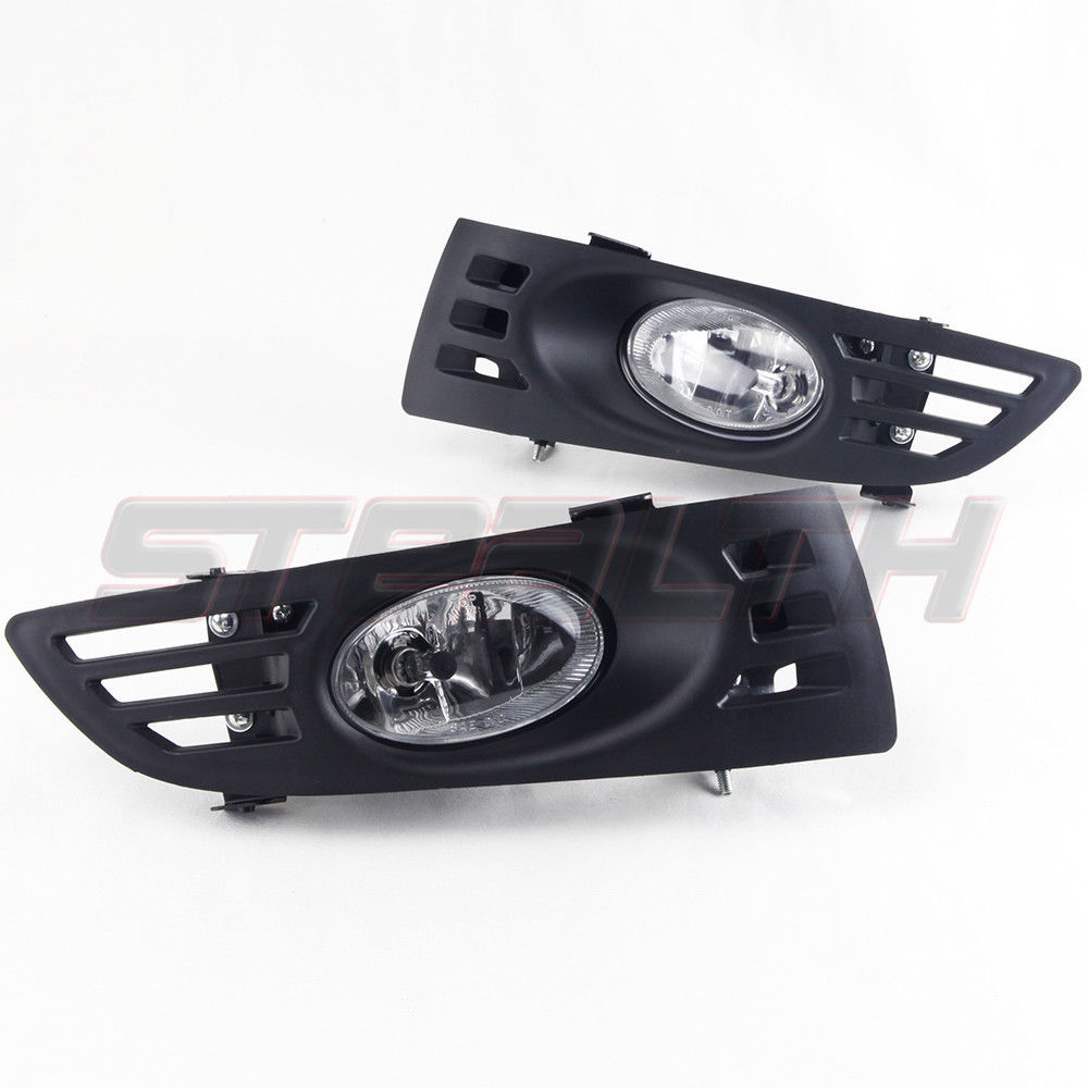 フォグライト For 2003-2005 Honda Civic Fog Lights (Wiring, Switch, and Bezels) Clear Lens 2003?2005年ホンダシビックフォグライト（配線、スイッチ、ベゼル）クリアレンズ 【並行輸入品】