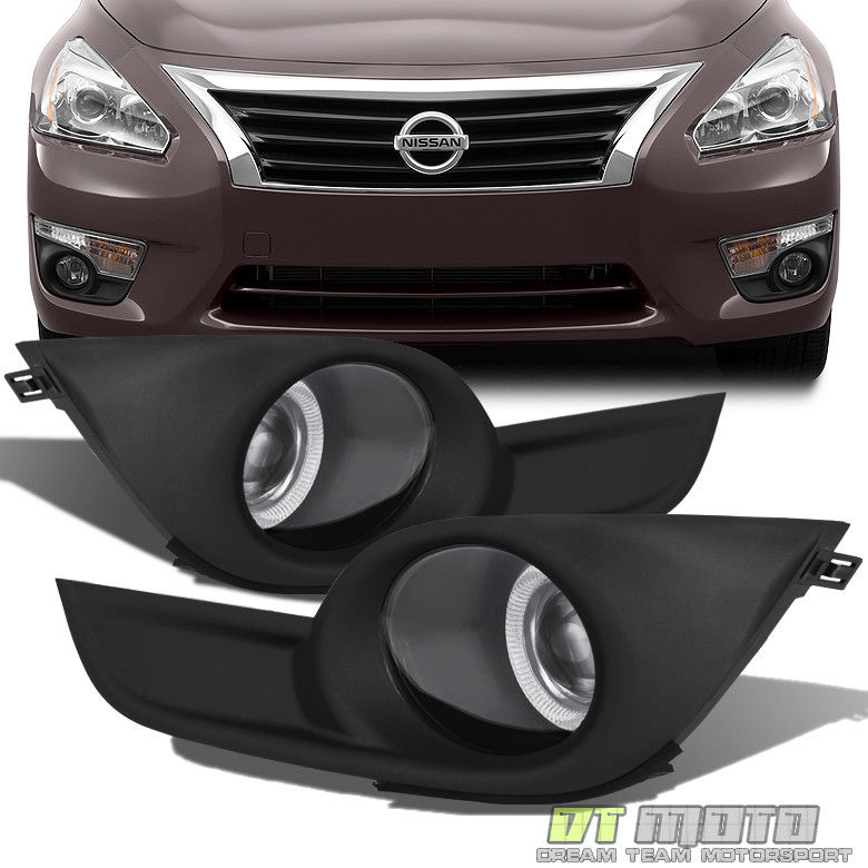 フォグライト Fits 2013-2015 Altima Sedan Halo Projector Bumper Fog Lights w/Switch Left+right フィット2013-2015アルティマセダンハロープロジェクターバンパーフォグライトスイッチ付き左+右 【並行輸入品】
