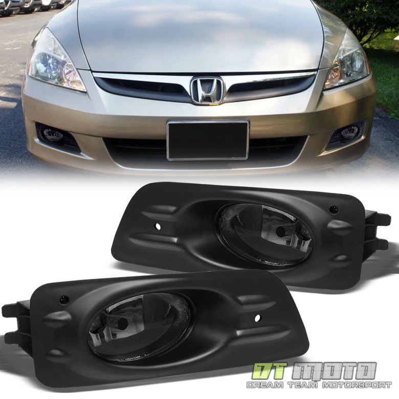 フォグライト Smoked 2006-2007 Accord 4Dr Sedan Bumper Driving Fog Lights w/Switch Left+Right スモーク2006-2007アコード4Drセダンバンパードライビングフォグライト/スイッチ左/右 【並行輸入品】
