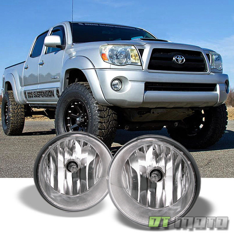 フォグライト For 2005-2011 Toyota Tacoma 07-13 Tundar Bumper Fog Lights Lamps w/Switch Chrome トヨタタコマ07-13トンダバンパーフォグライトランプスイッチクローム 【並行輸入品】