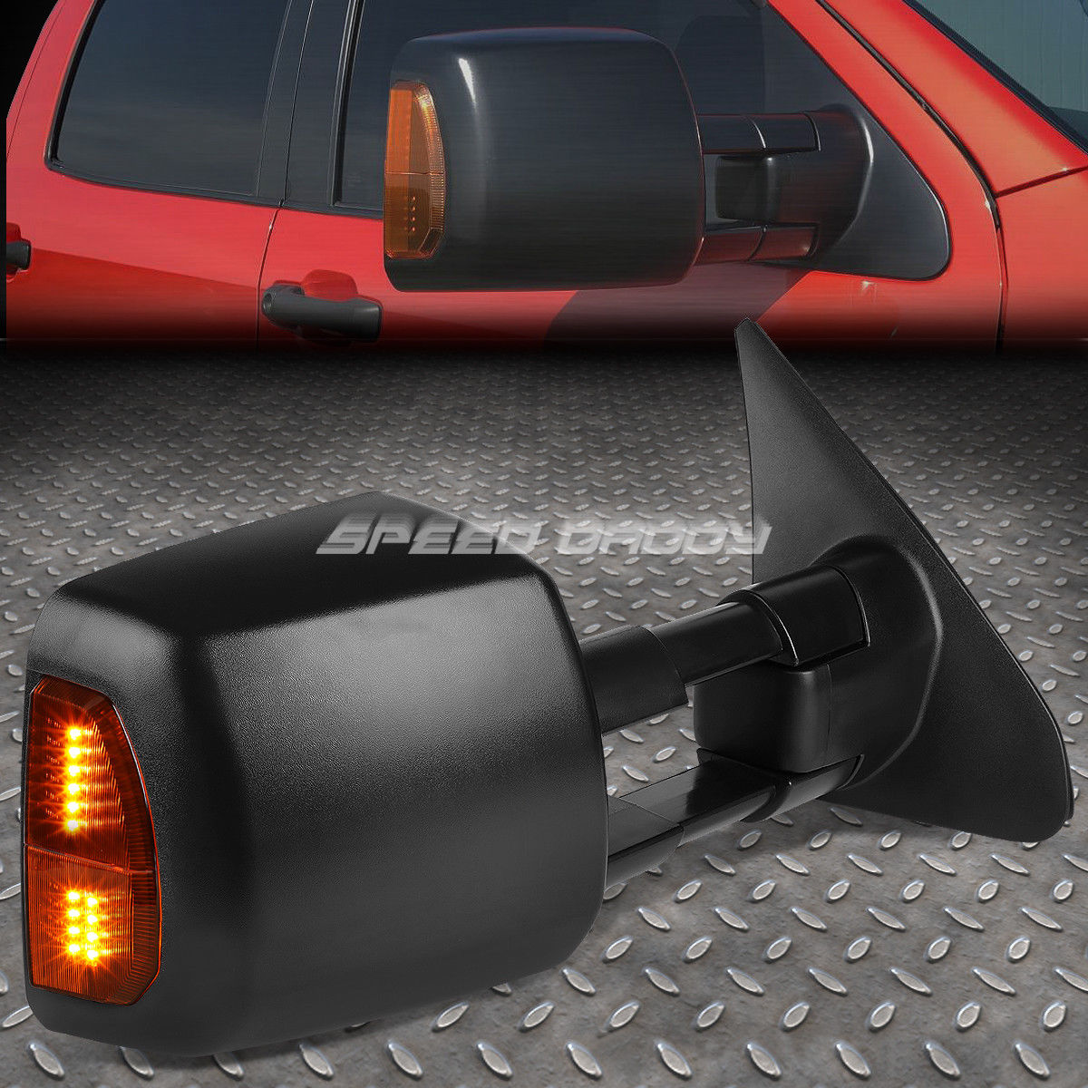 ミラー FOR 07-16 TUNDRA POWERED+HEAT BLACK TOWING SIDE MIRROR+LED SIGNAL PASSENGER SIDE FOR 07-16 TUNDRA POWERED + HEAT BLACK戸外側面ミラー+ LED信号入口側 【並行輸入品】