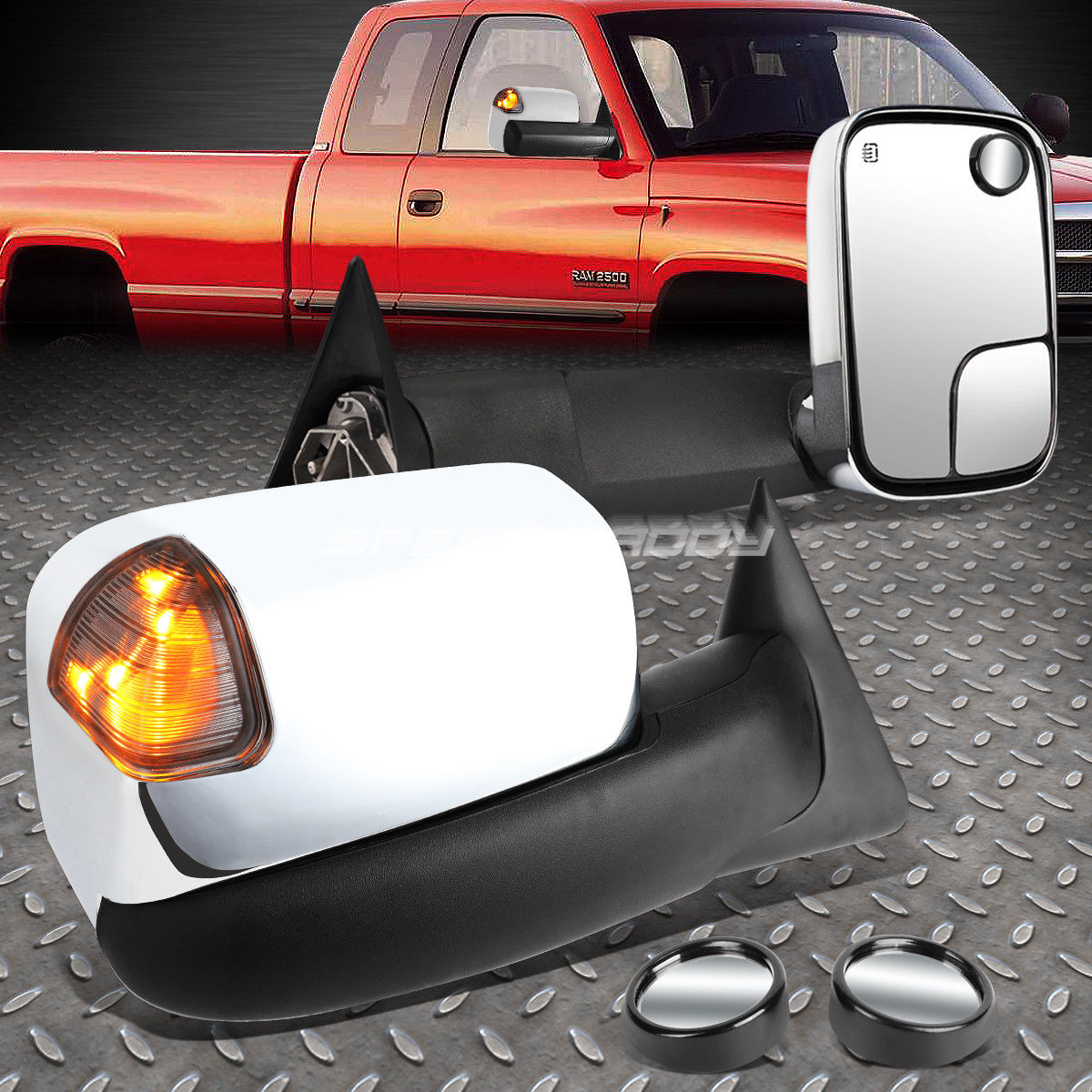 ミラー POWER HEAT SMOKE SIGNAL TOWING SIDE+CIRCLE BLIND SPOT MIRROR FOR 94-01 DODGE RAM パワーヒートソーキング信号ティングサイド+サーマルブラインドスポットミラー94-01ドッジRAM 【並行輸入品】 42,108円