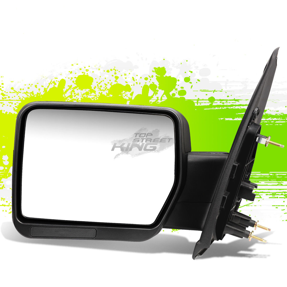 ミラー FOR 04-14 P2 F150 LEFT ADJUSTABLE MANUAL FOLDABLE TOWING SIDE VIEW MIRROR BLACK FOR 04-14 14 P250左調整可能なマニュアル折り畳み式吹き出しサイドビューミラーブラック 【並行輸入品】