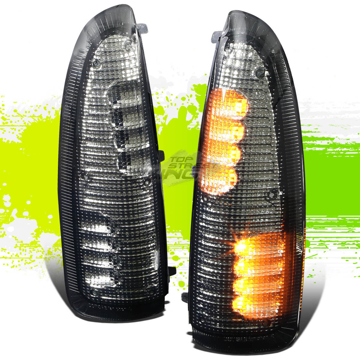 ミラー SMOKED AMBER LED TOW/REAR VIEW MIRROR TURN SIGNAL LIGHT FOR 03-07 FORD SUPERDUTY 午後3時から午後3時までの午前/午後LEDバックライト 【並行輸入品】