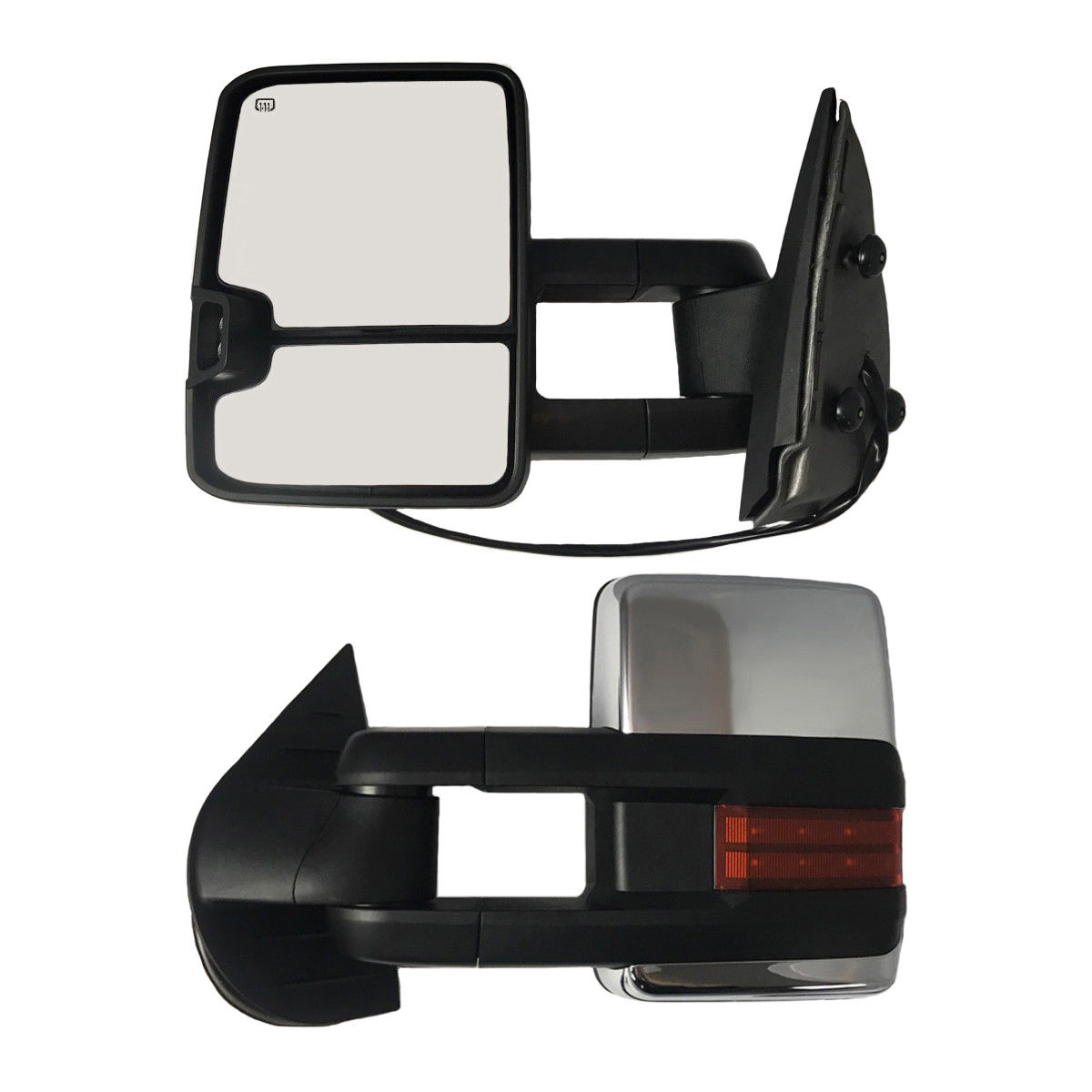 ミラー New Left Side Power Heated LED Turn Signal Cargo Tow Mirror Chrome for Chevy/GMC 新しい左サイドパワーヒーティングLEDターンシグナルカーゴトウミラーChevy / GMC用クローム 【並行輸入品】