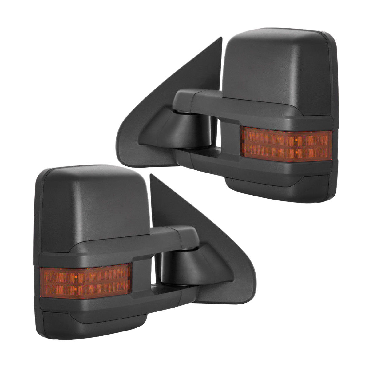 ミラー New Set of 2 Power Heated Amber LED Signal Tow Mirrors for Chevy/GMC 14-17 Pair シェビー/ GMC 14-17ペアの2つのパワーヒーティングアンバーLEDシグナルトウミラーの新しいセット 【並行輸入品】