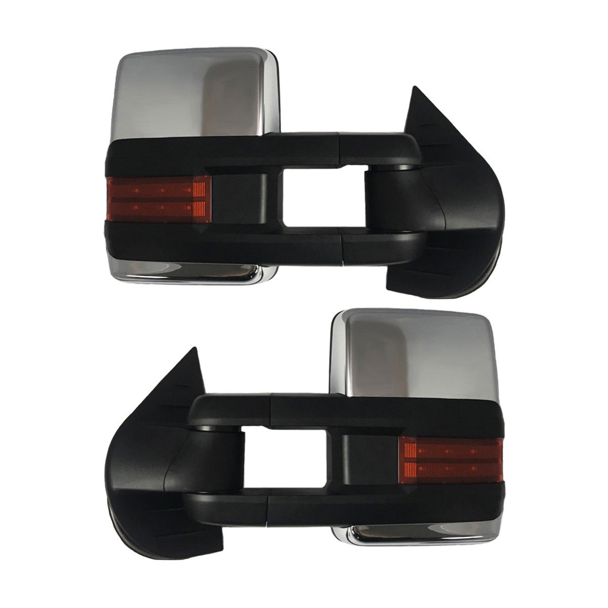 ミラー New Set of 2 Power Amber Turn Signal Tow Mirror Chrome for Chevy/GMC Truck 07-13 Chevy / GMCトラック用パワーアンバーターンシグナルトウミラークロームの新しいセット07-13 【並行輸入品】