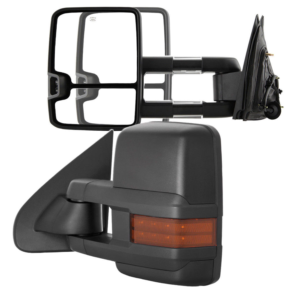 ミラー New Driver/Left Power Amber LED Turn Signal Tow Mirror for Chevy/GMC Truck 03-06 Chevy / GMCトラック用の新型ドライバー/左パワーアンバーLEDターンシグナルミラー 【並行輸入品】