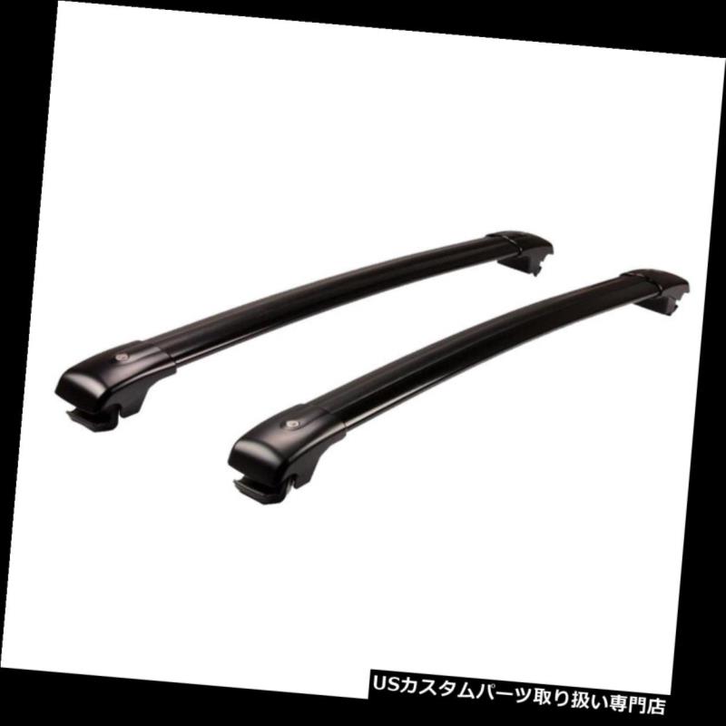 キャリア スバルフォレスター2008年-2016年のための黒いアルミニウムクロスバーの屋根の荷物の棚 Black Aluminum Cross Bar Roof Luggage Racks For Subaru Forester 2008-2016 【並行輸入品】
