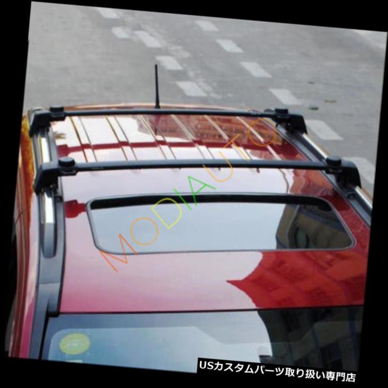 キャリア ジープコンパス2011-2016年のための黒い屋根の棚の十字棒荷物のキャリア Black Roof Rack Cross Bars luggage carrier For Jeep Compass 2011-2016 【並行輸入品】
