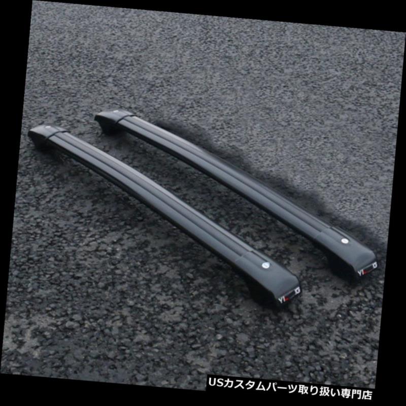 キャリア トヨタプラド2010-2016 1セットブラックアルミクロスバールーフカーゴ荷物ラック For Toyota Prado 2010-2016 1set Black Aluminum Cross Bar Roof Cargo Luggage Rack 【並行輸入品】