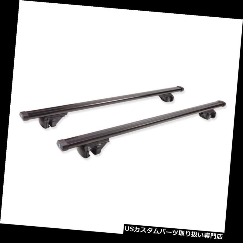 キャリア スバルフォレスター2008-2016ブラックアルミクロスバールーフラゲッジラック用 For Subaru Forester 2008-2016 Black Aluminum Cross Bar Roof Luggage Racks 【並行輸入品】