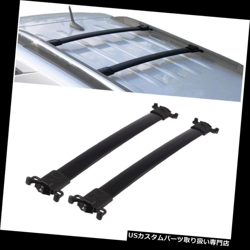キャリア シボレーの春分のGMCのための2010-16の黒いアルミニウム屋根の棚の十字棒荷物のキャリア 2010-16 Black Aluminum Roof Rack Cross Bar Luggage Carrier For Chevy Equinox GMC 【並行輸入品】